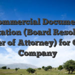 Commercial Document Attestation (Board Resolution, Power of Attorney) for Qatar Company