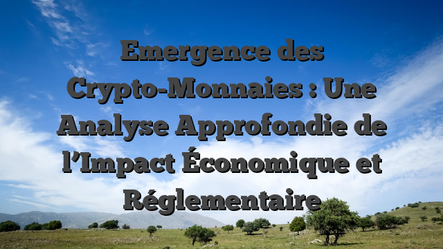 Emergence des Crypto-Monnaies : Une Analyse Approfondie de l’Impact Économique et Réglementaire