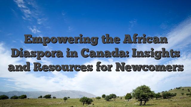 Empowering the African Diaspora in Canada: Insights and Resources for Newcomers