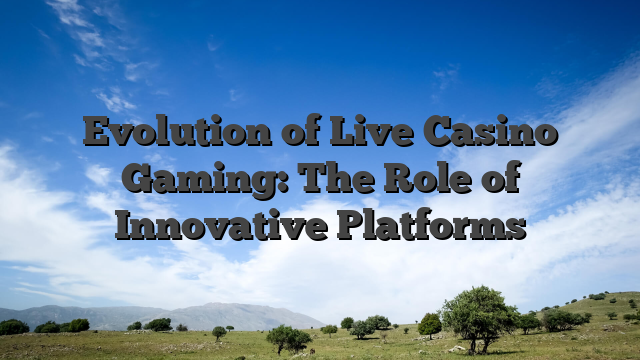 Evolution of Live Casino Gaming: The Role of Innovative Platforms