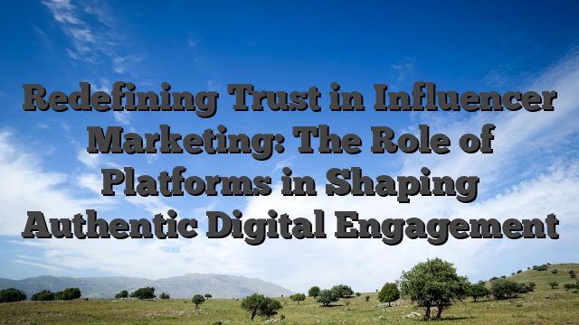 Redefining Trust in Influencer Marketing: The Role of Platforms in Shaping Authentic Digital Engagement