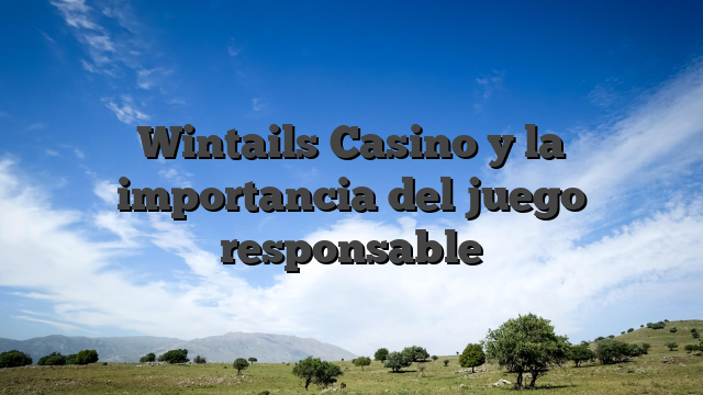 Wintails Casino y la importancia del juego responsable