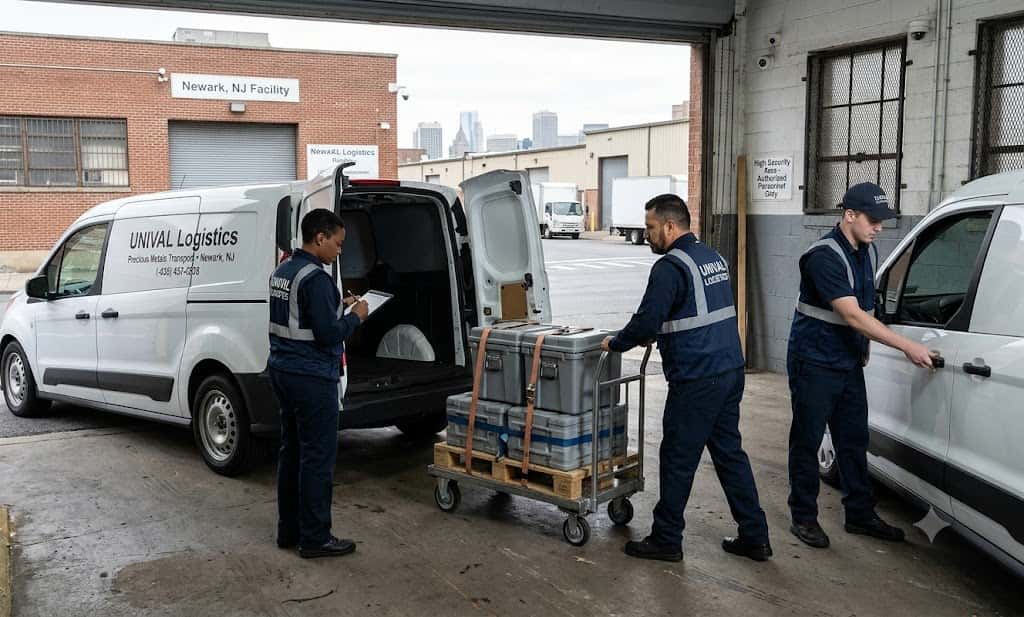 Precious metals shipping Newark NJ with secure handling and insurance guidance from UNIVAL Logistics.